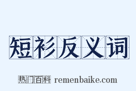 短衫反义词是什么意思的图片